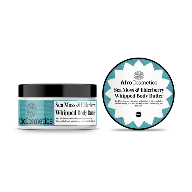 Sea Moss & Elderberry – Whipped Body Butter (8 oz)