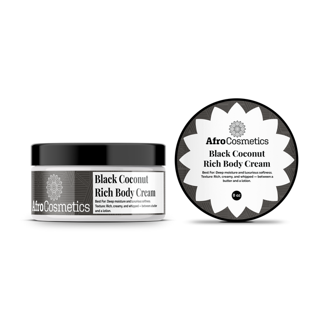 Black Coconut – Rich body cream or Body Cream Soufflé (8 oz)