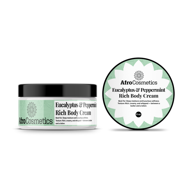 Eucalyptus & Peppermint – Rich body cream or Body Cream Soufflé (8 oz)