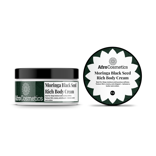Moringa Black Seed – Rich body cream or Body Cream Soufflé (8 oz)
