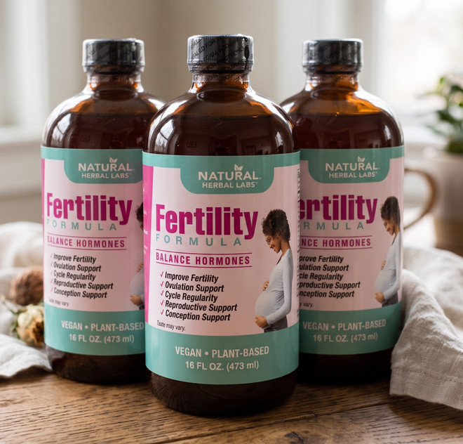 Natural Herbal Labs Fertility Formula– 16 oz Bottle (Pack of 3)