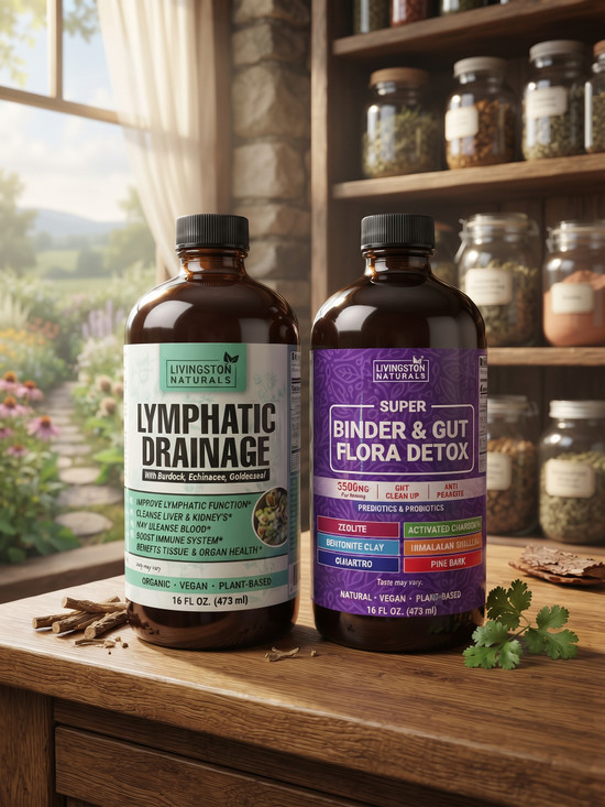 Lymphatic Drainage and Binder Gut Flora Detox Pack of 2