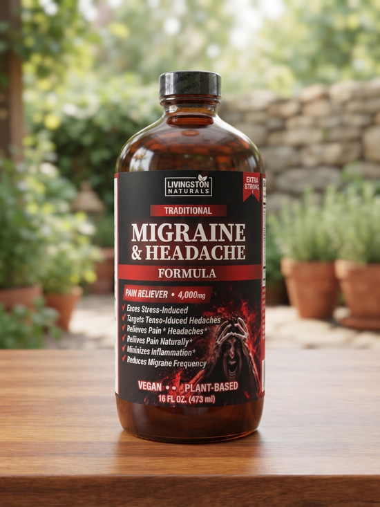 Migraine & Headache Formula by Livingston Natural 16 oz Bottle
