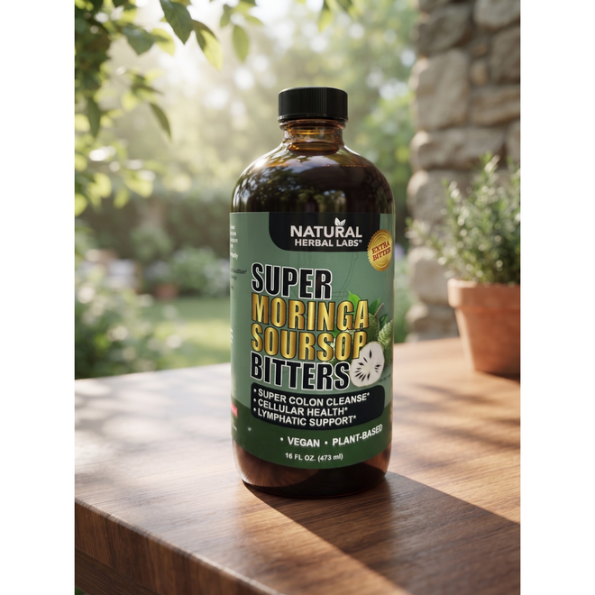 Super Moringa Soursop Bitters by Natural Herbal Labs 16 oz Bottle