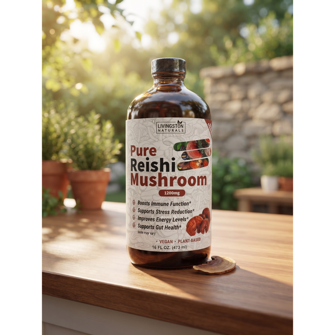 Pure Reishi Mushroom by Livingston Natural 16 oz Bottle