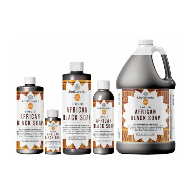 Raw African Black Soap Liquid From Ghana Unscented