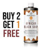 African Black Soap Liquid, Pure Raw Organic Unrefined From Ghana For Face Wash, Body Wash, Shampoo Bulk  BUY 2 GET 1 FREE