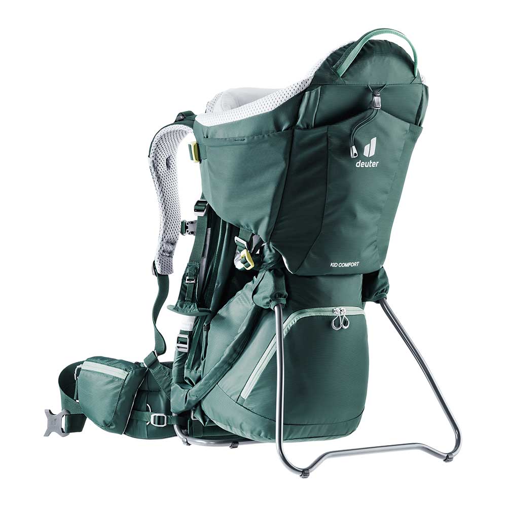 deuter baby backpack Kid Comfort Child Carrier and Mountain adventures will be nothing but pleasant with the ingenious Deuter Kid Comfort Child Carrier
