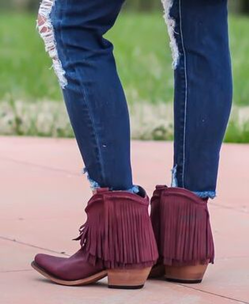 liberty black fringe boots