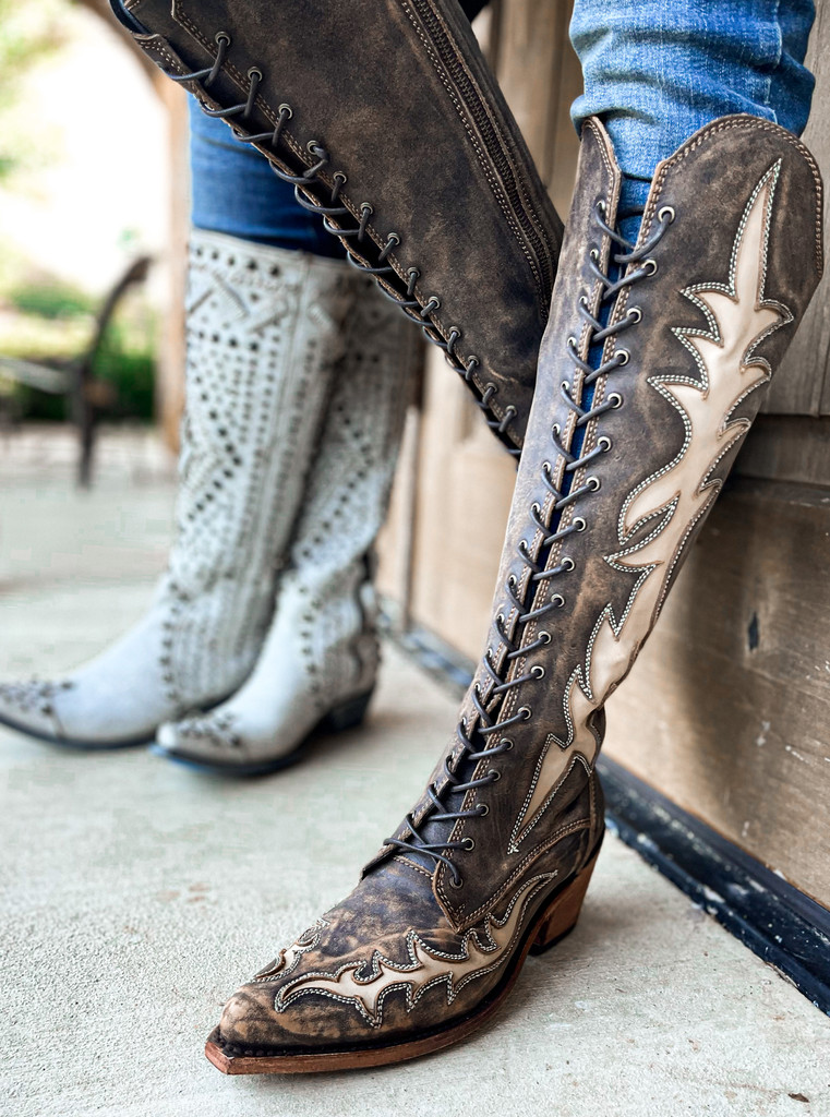 Liberty Black Prairie Lace Up Boot Vintage Canela LB7129151