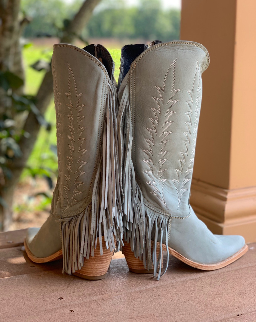 Liberty Black Fringe Benefits Boot Nobuk Gray LB713422