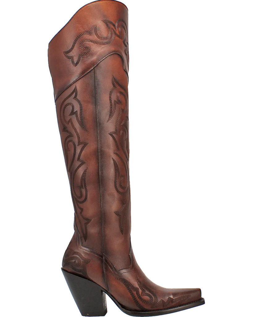 Dan Post Women’s Seductress Chestnut 20 Snip Toe Zipper Boot