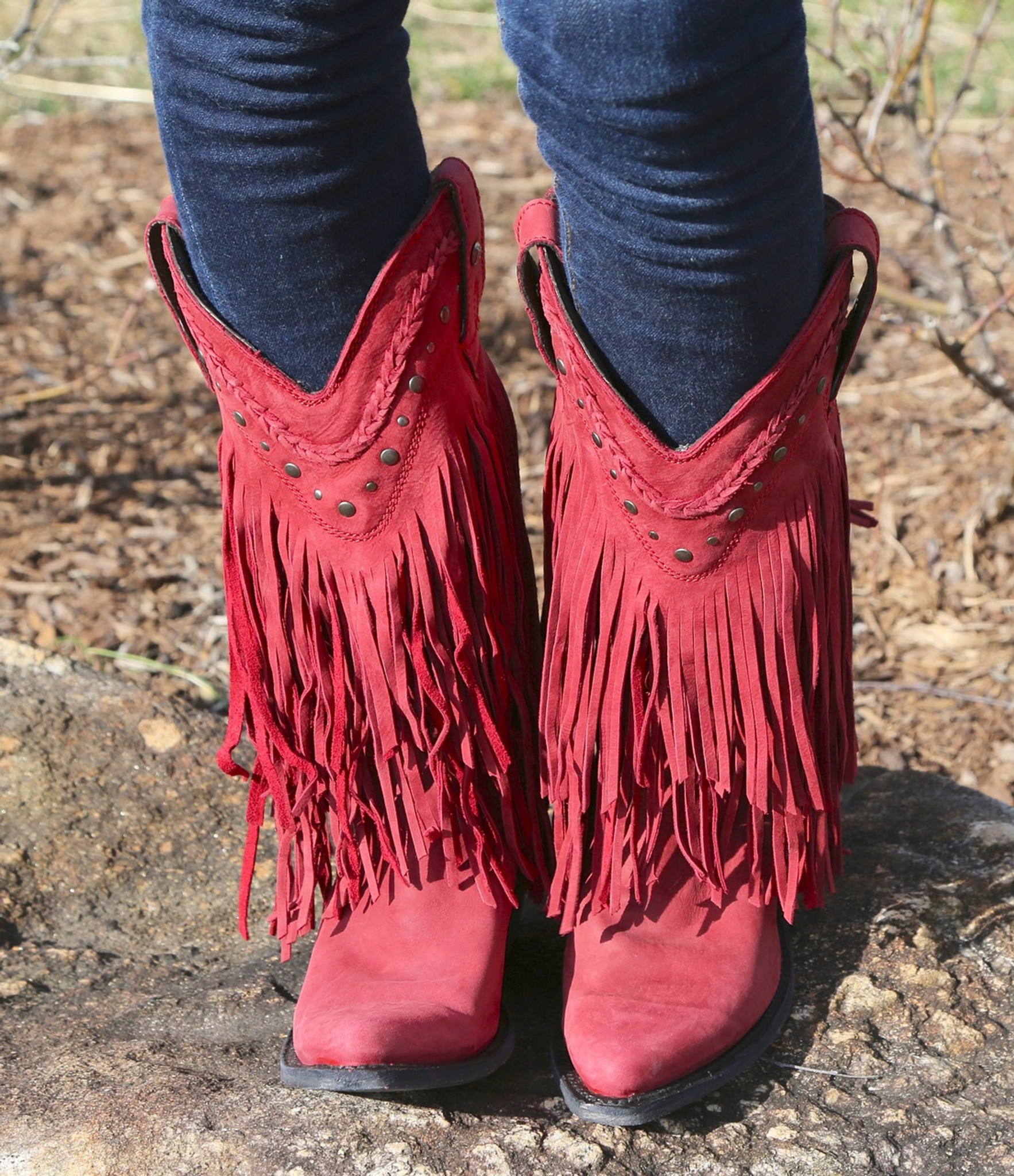 Liberty Black Vegas Fringe Boots Rojo LB71124