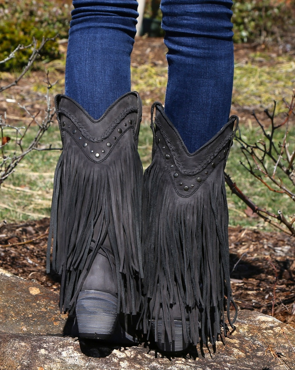 liberty black vegas fringe boots