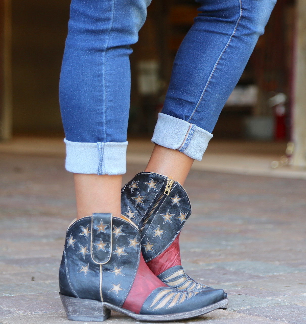 Old Gringo United Short Blue BL29761 Cowgirl Boots