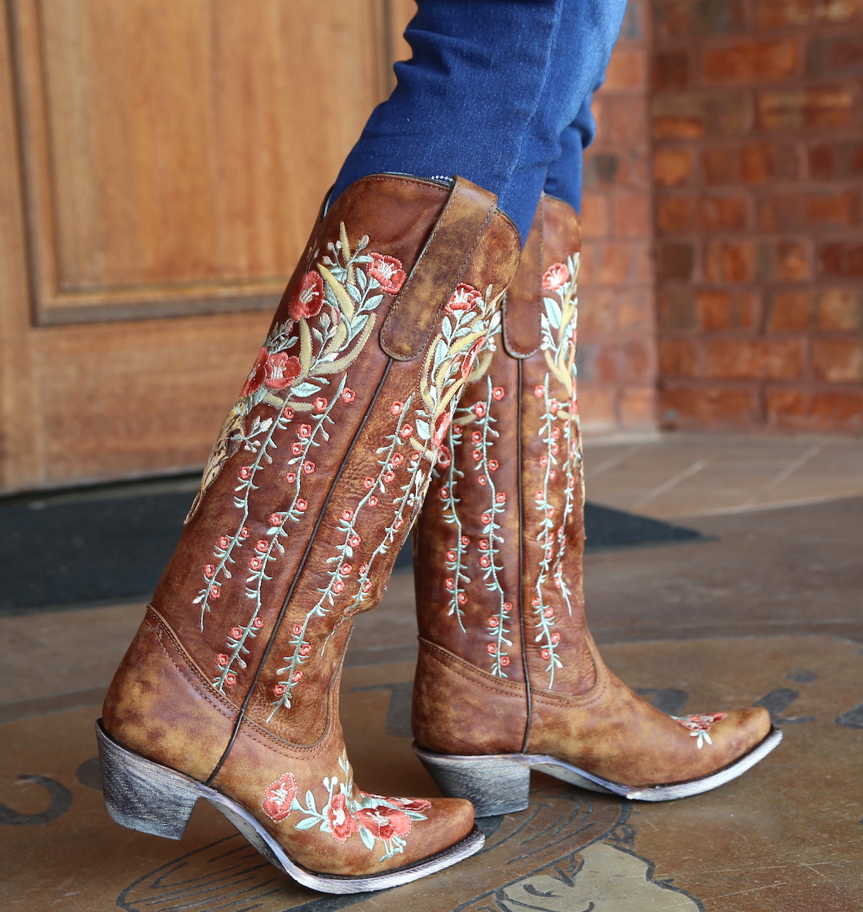 corral deer skull boots