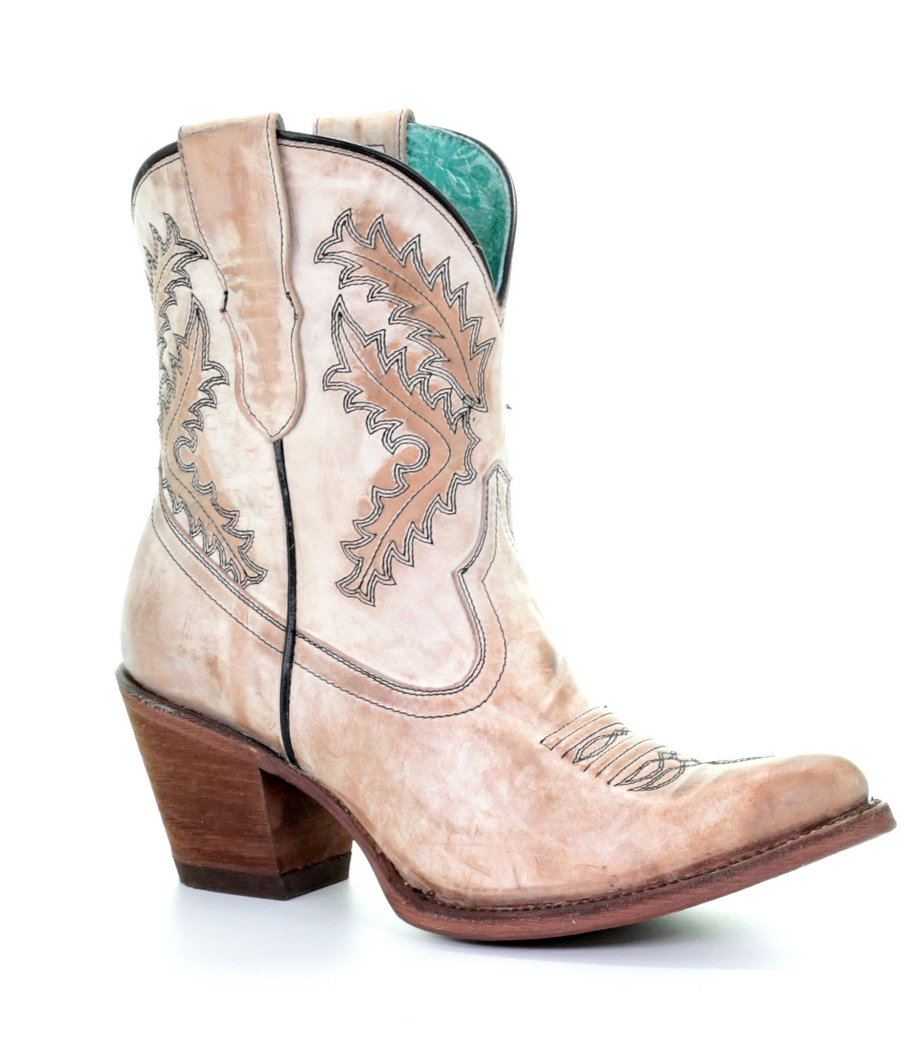 Corral Rose Embroidery Bootie E1437