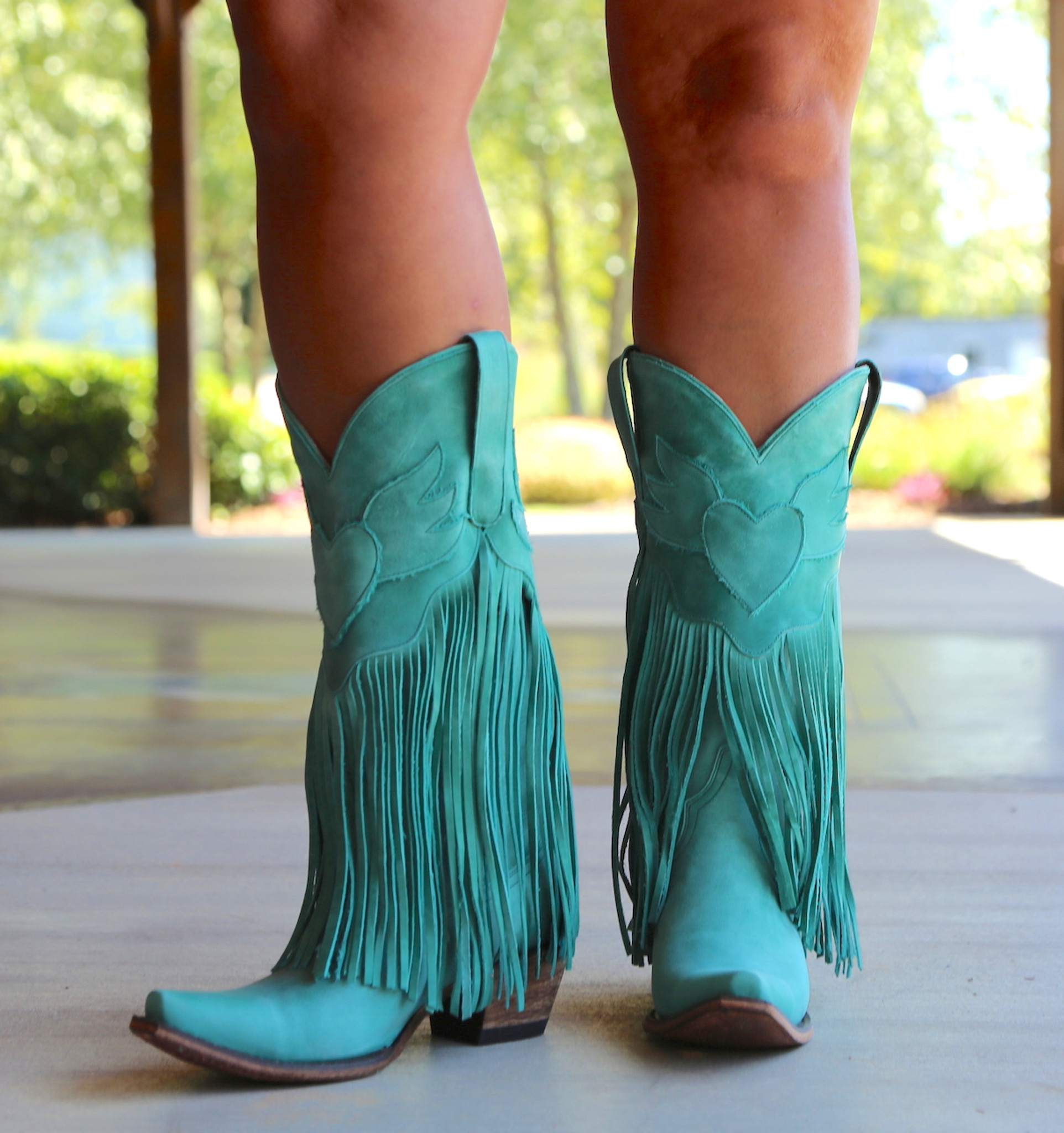 turquoise boots