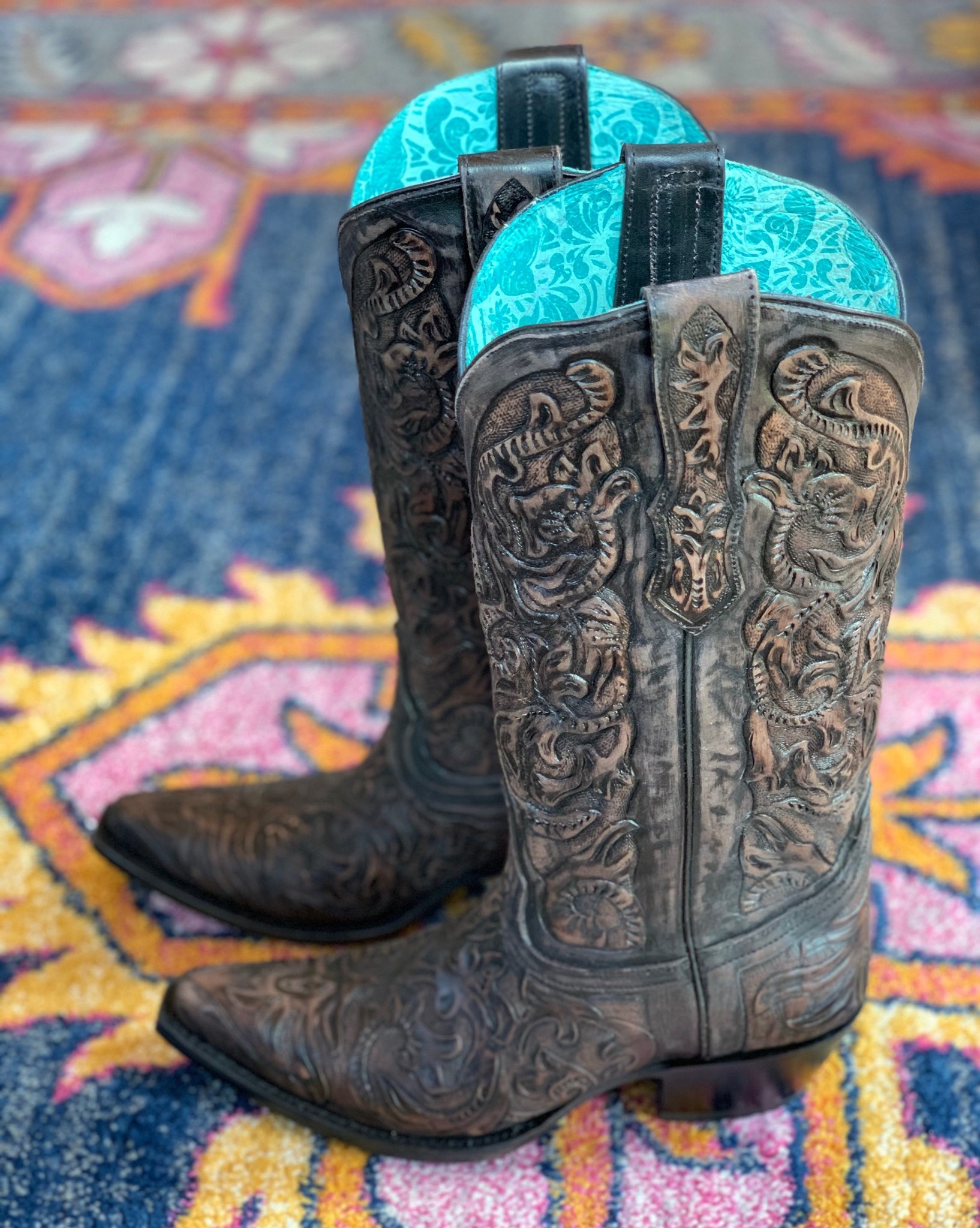 corral tooled leather boots