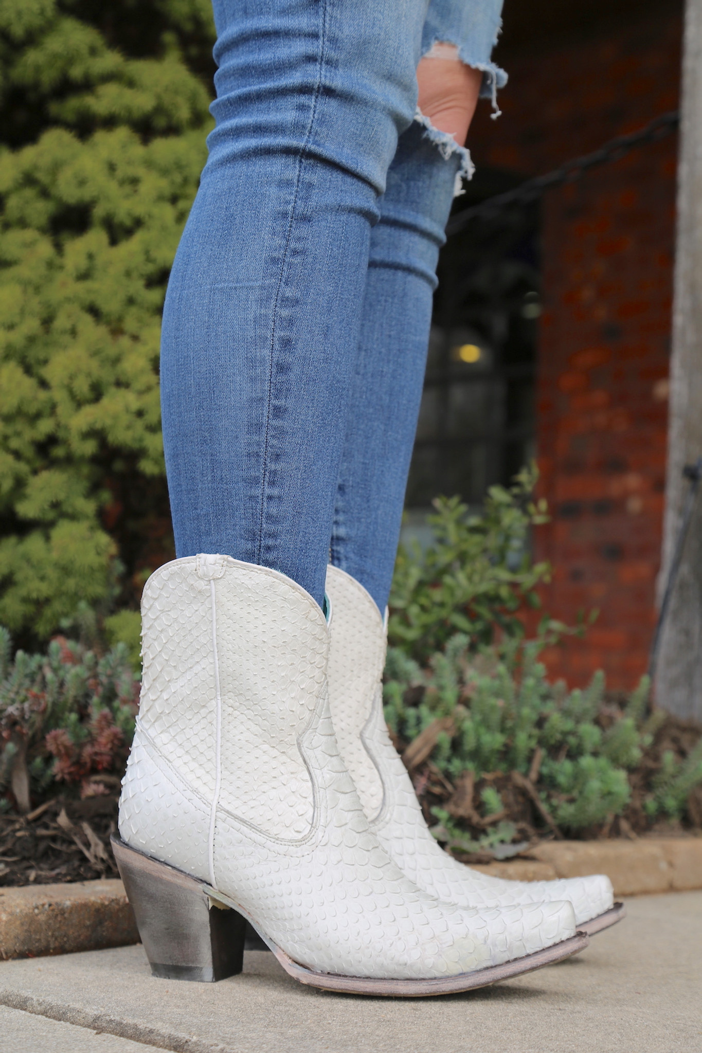 white python boots