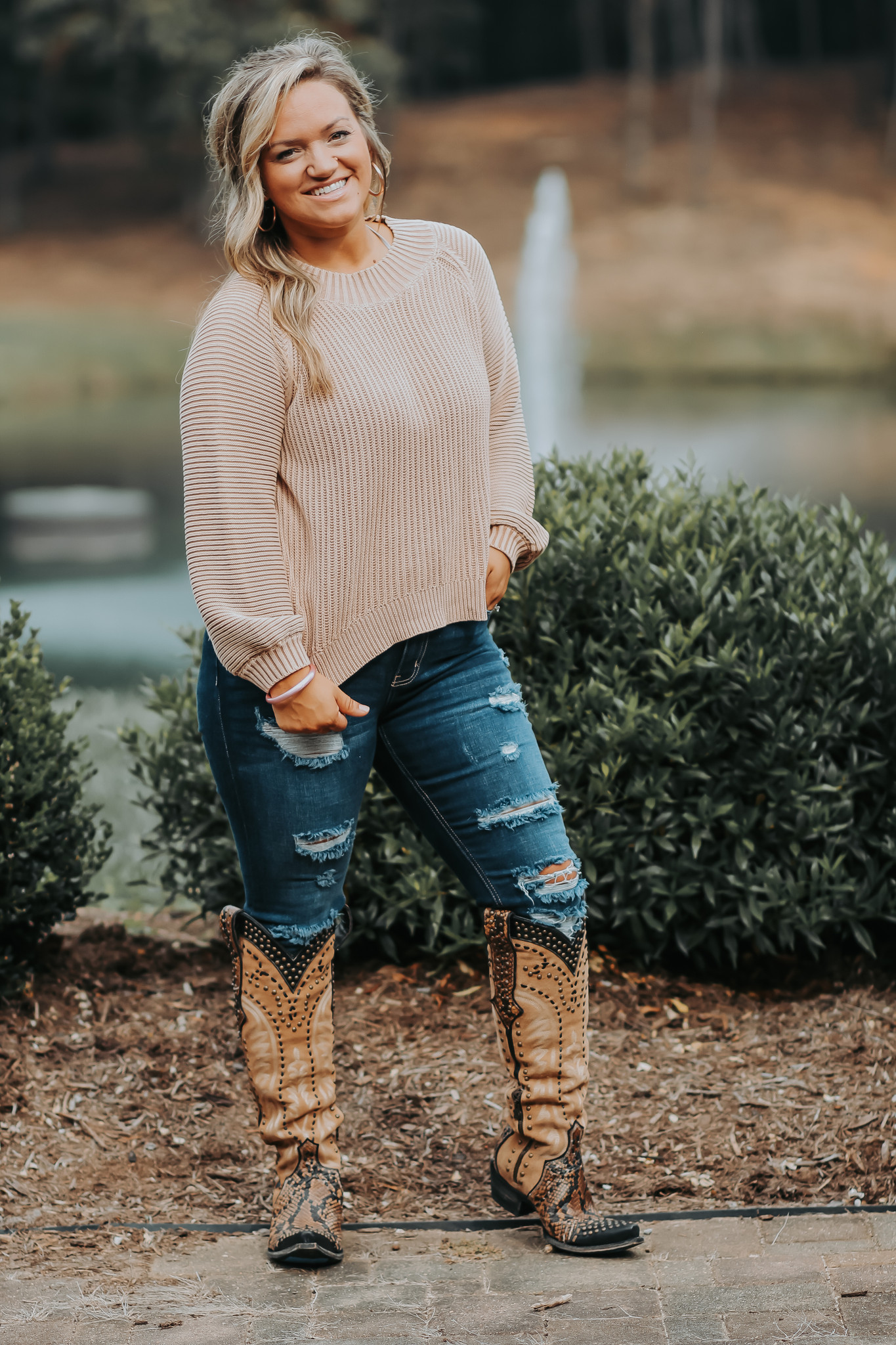 Double D by Old Gringo Snake Charmer Tan DDL083-1