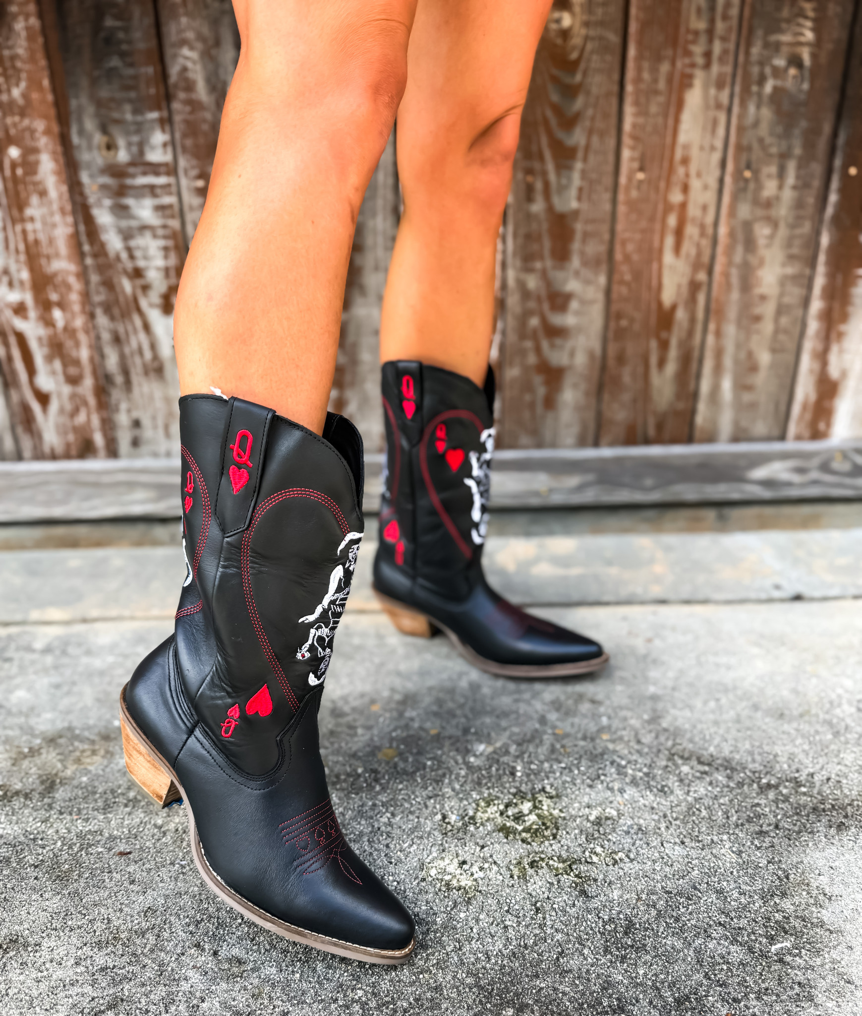 Dingo by Dan Post Queen A Hearts Black DI174