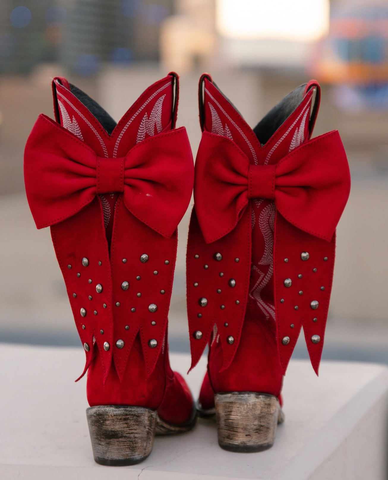 Liberty Black Alexandra Bow Boot Nubuck Rojo LB7129248
