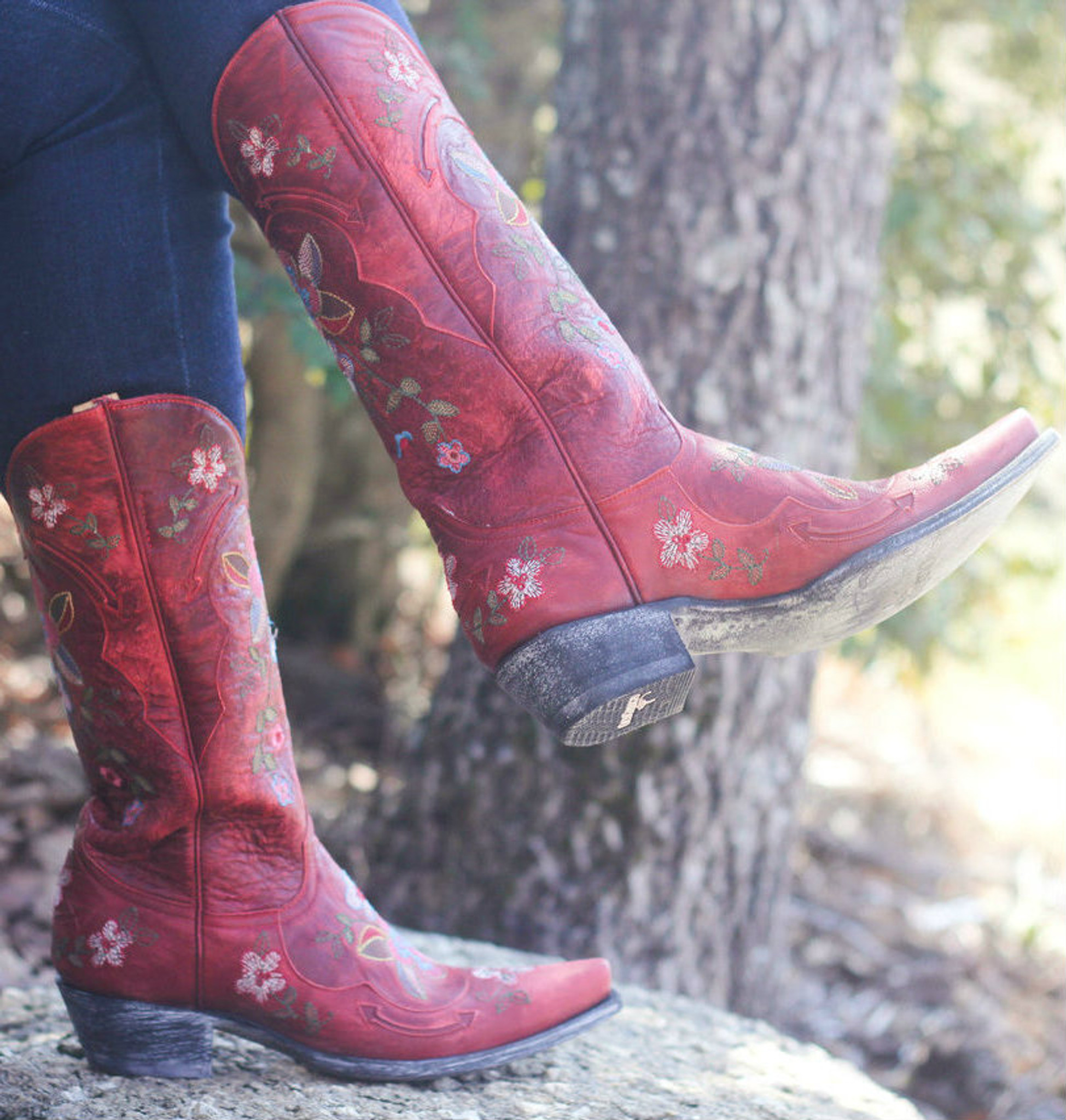 red cowgirl boots