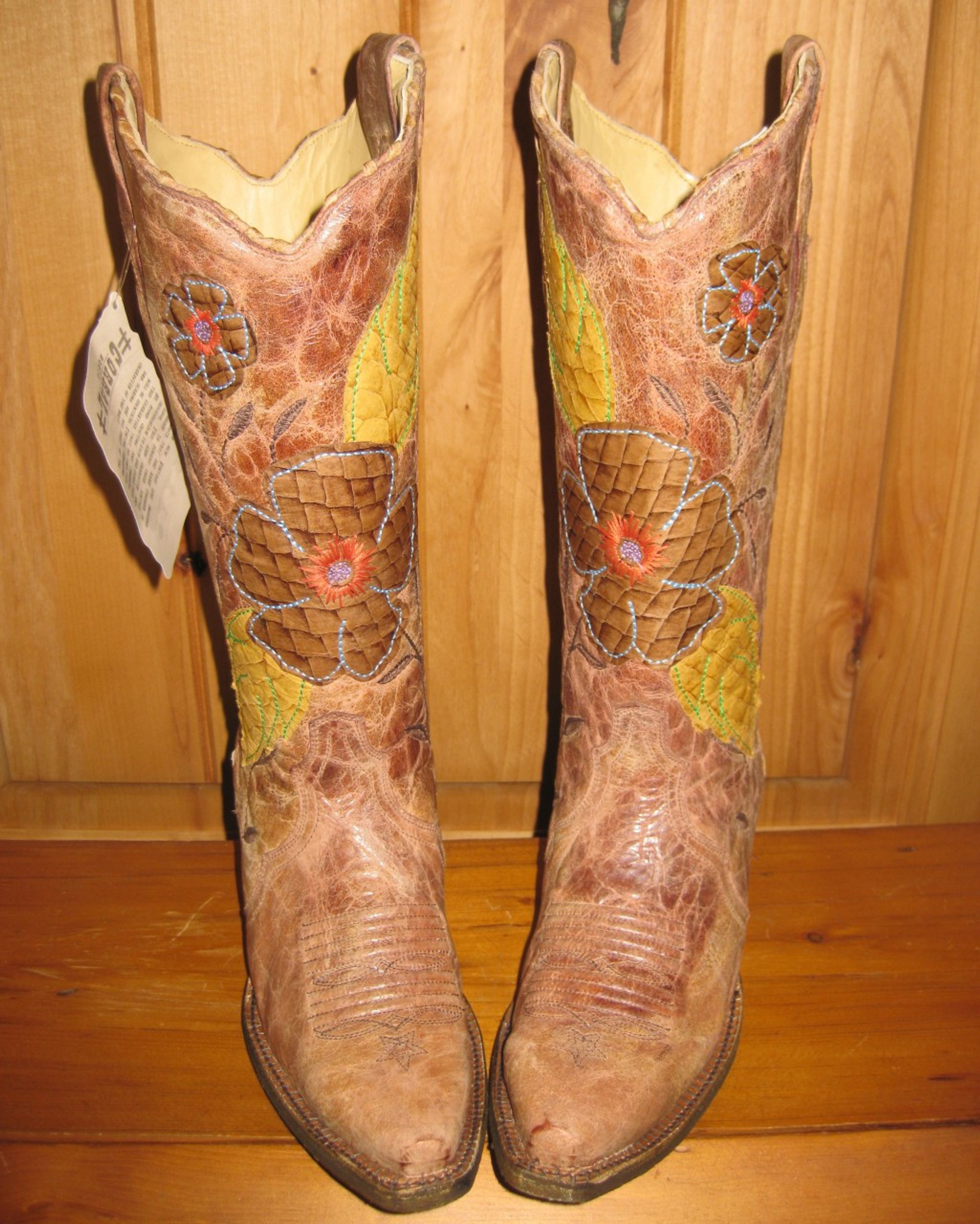 cognac cowgirl boots