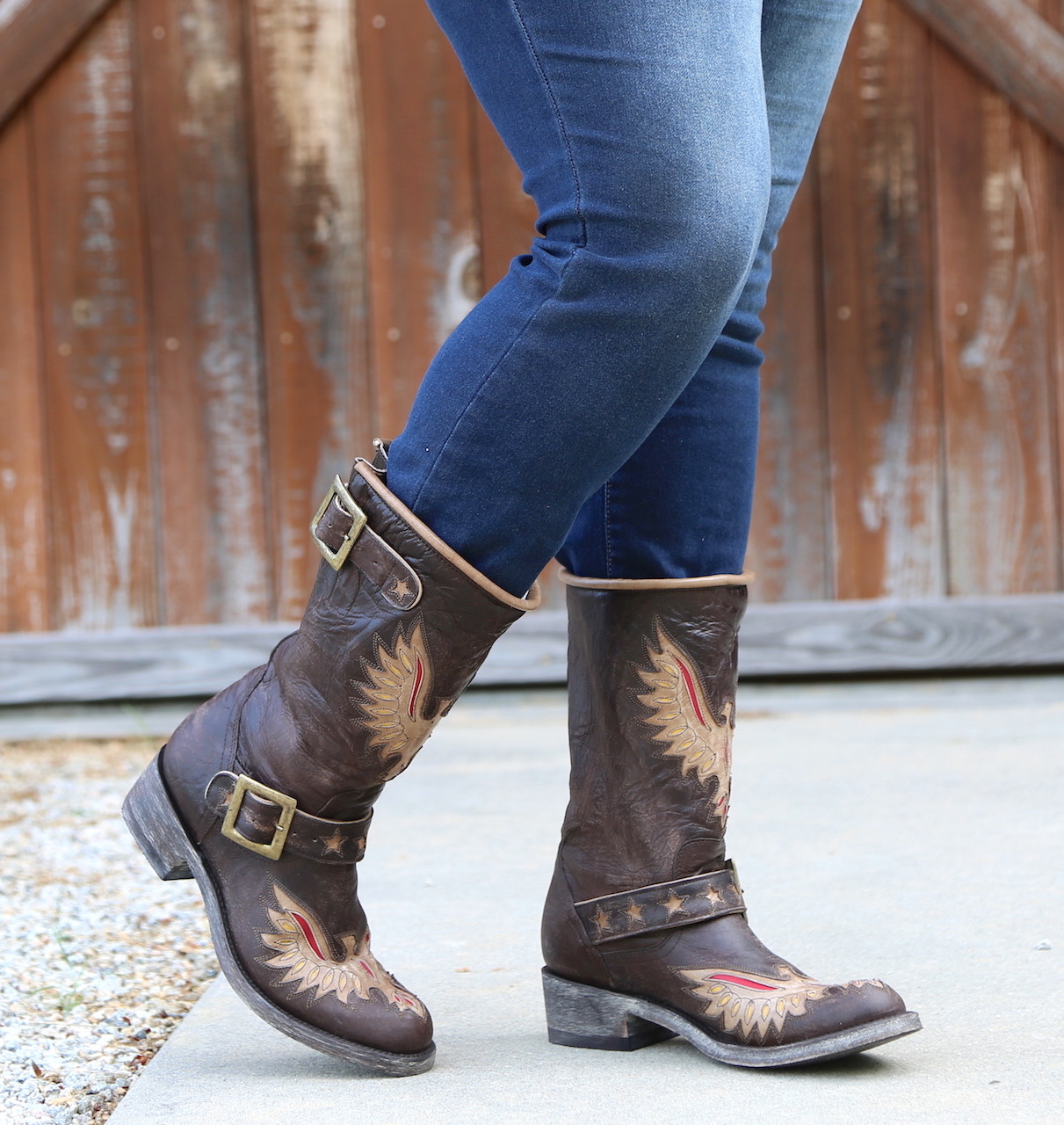 old motorcycle boots