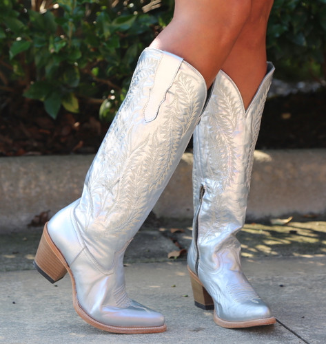Corral Silver Embroidery Tall Top Boots E1321 Photo