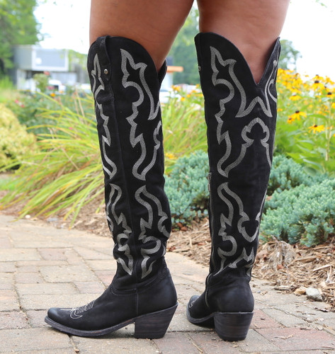 Liberty Black Allyssa Negro Tall Boots LB712989 Heel