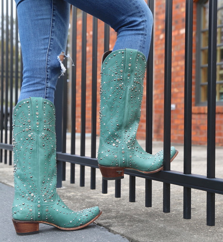 Lane Sparks Fly Turquoise Boots LB0436B Side