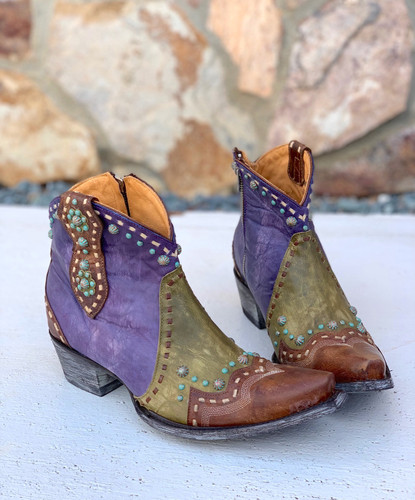 Old Gringo Cherrie Green Violet Brass Boots BL3315-8 Toe