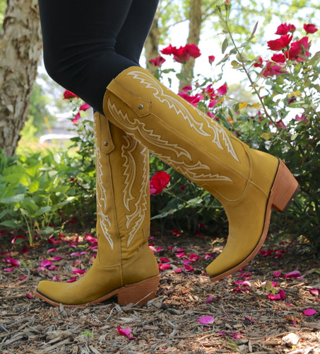 Liberty Black Stitch Sunshine Yellow Soley Boots LB711551 Toe