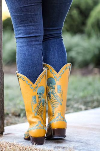 Yippee by Old Gringo Selfie Yellow Boots YL348-10 Heel