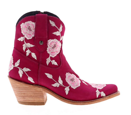 Liberty Black Garden Fuchsia Floral Short Boots LB7129102 Picture