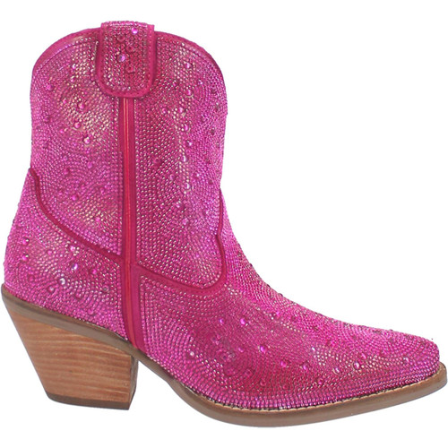 Dingo by Dan Post Rhinestone Cowgirl Fuchsia Booties DI577 Image