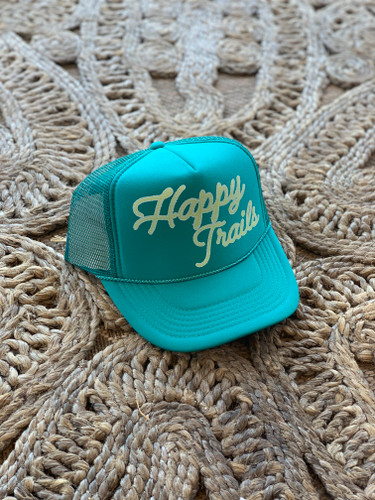Happy Trails Trucker Hat Blue Picture