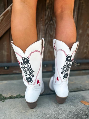 Dingo by Dan Post Queen A Hearts White Boots DI174 Live Photo