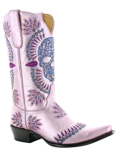 Old Gringo Alltar Pink Blue Boots L3933-2 Image