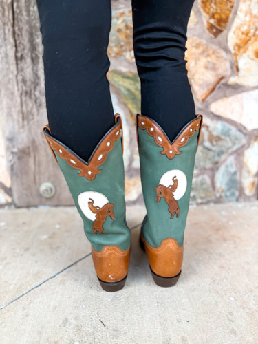 Caborca Silver by Liberty Black Clemencia Mossil Tan Green Boots MAC150 Photo