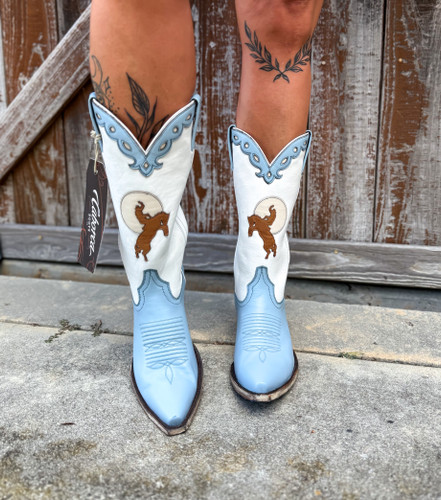 Caborca Silver by Liberty Black Clemencia Missouri Azul Pastel Boots MAC150 Picture