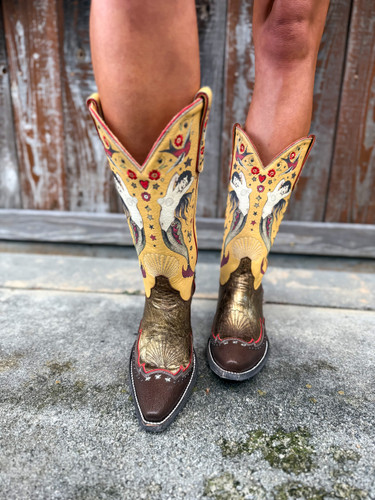 Old Gringo Coraline Yellow Gold Mermaid Boots L4073-3 Live Photo