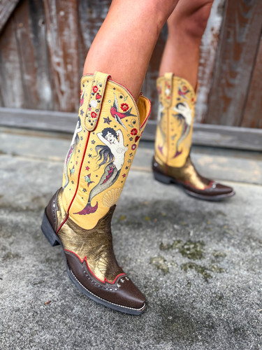 Old Gringo Coraline Yellow Gold Mermaid Boots L4073-3 Live Picture