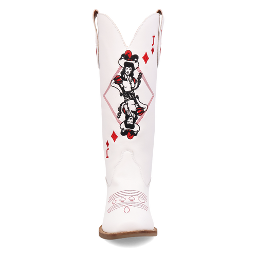 Dingo by Dan Post Jack of Diamonds Leather Boot White DI2232 Photo