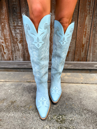 Dingo by Dan Post Drama Queen Blue Suede Boot DI2251 Toe