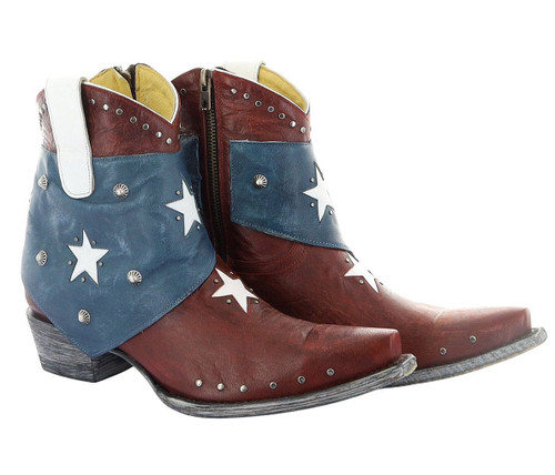 Yippee by Old Gringo Star Light Red Blue Booties YBL692-2 Picture