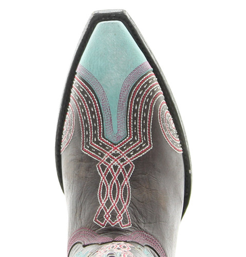 Old Gringo Sia Chocolate Turquoise Boots L4118-3 Toe