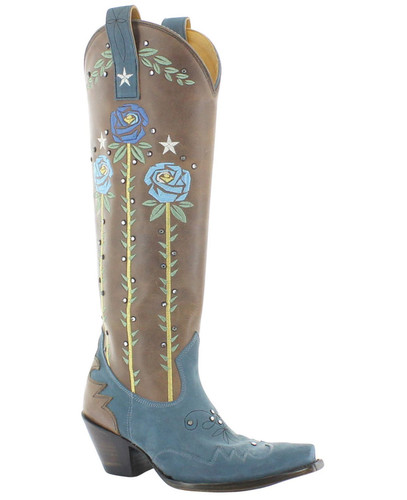 Old Gringo Thorn In My Side Suede Blue Boots L4121-2 Image